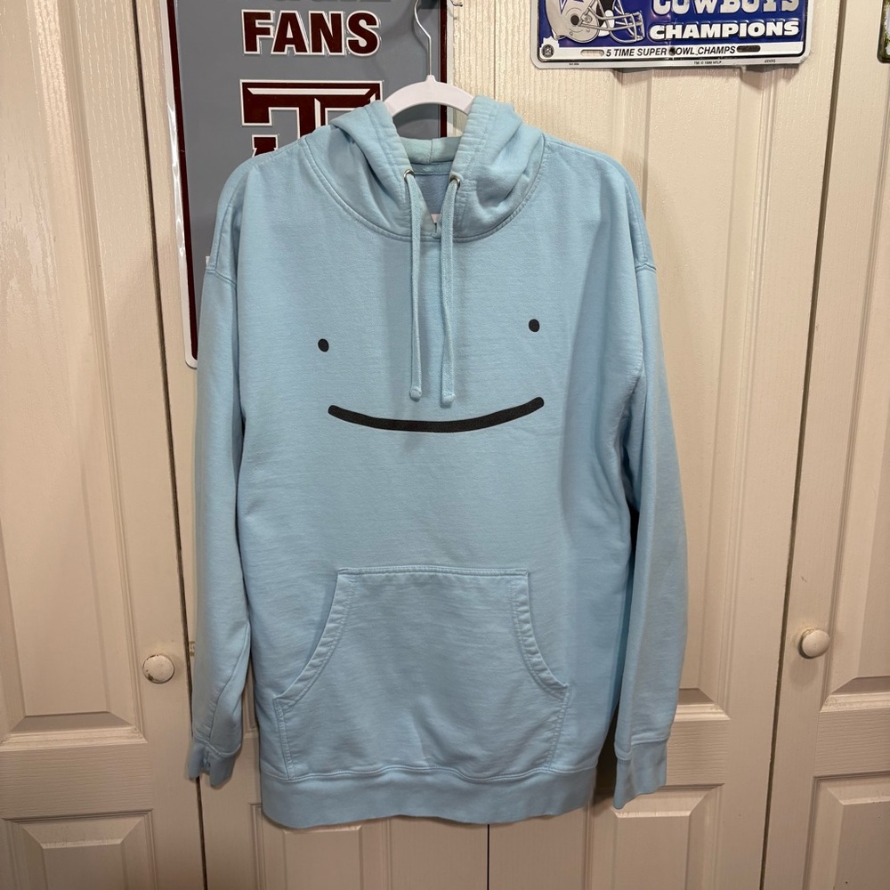 Dream Smile Light Blue Hoodie Sweater